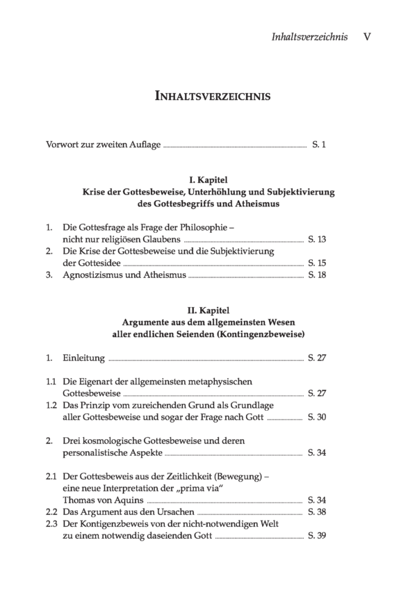 Seifert_Inhaltsverzeichnis_14012021_DEF_Seite_1 Seifert, Josef: Erkenntnis des Vollkommenen. Wege der Vernunft zu Gott; 2. Auflage
