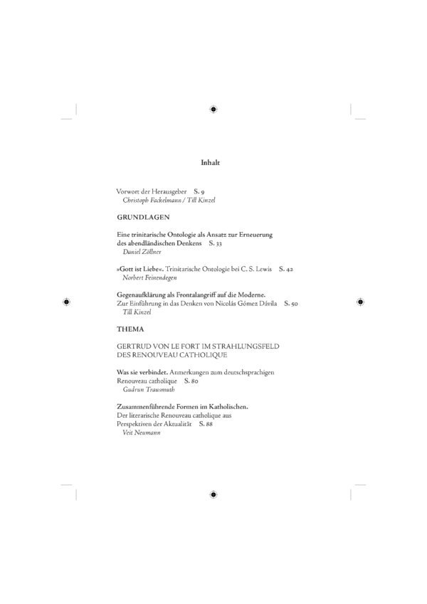 LA2023_Inhalt_DEF_IV_Seite_1 Fackelmann, Christoph; Kinzel, Till (Hrsg.): Lepanto-Almanach 4/5 (2023/24)