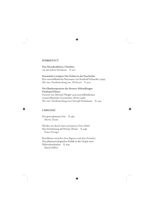 LA2025_Inhaltsverz_Seite_3 Fackelmann, Christoph; Kinzel, Till (Hrsg.): Lepanto-Almanach 6/7 (2025/26)